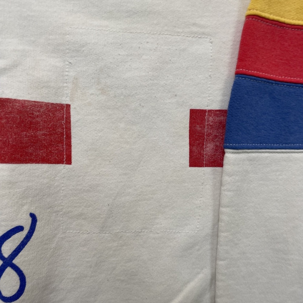 vintage Seoul Olympics sweatshirt mens xl white 1980s henley canada cbc - Picture 7 of 15